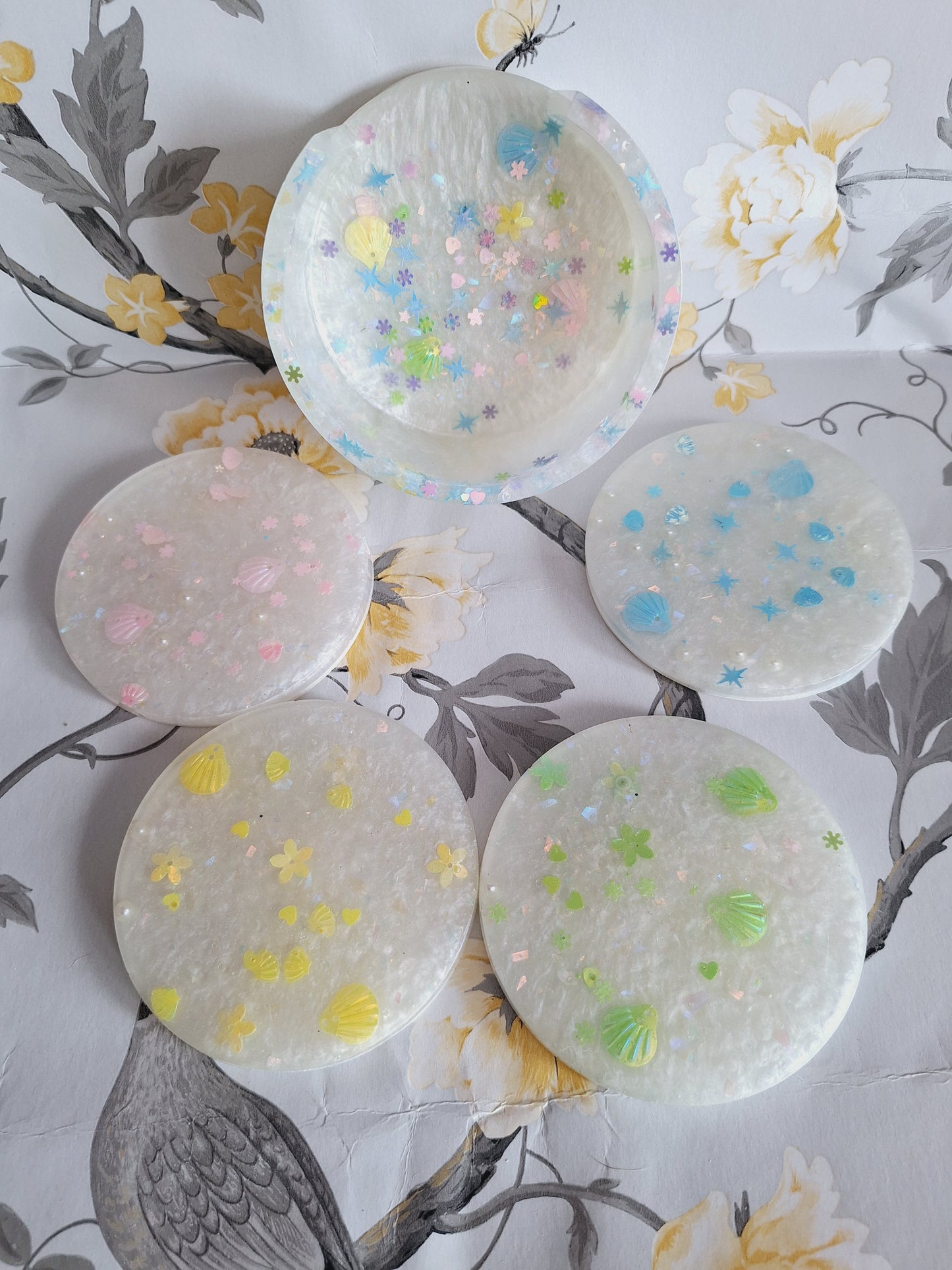 Mixed Colour Sea Shell Coasters