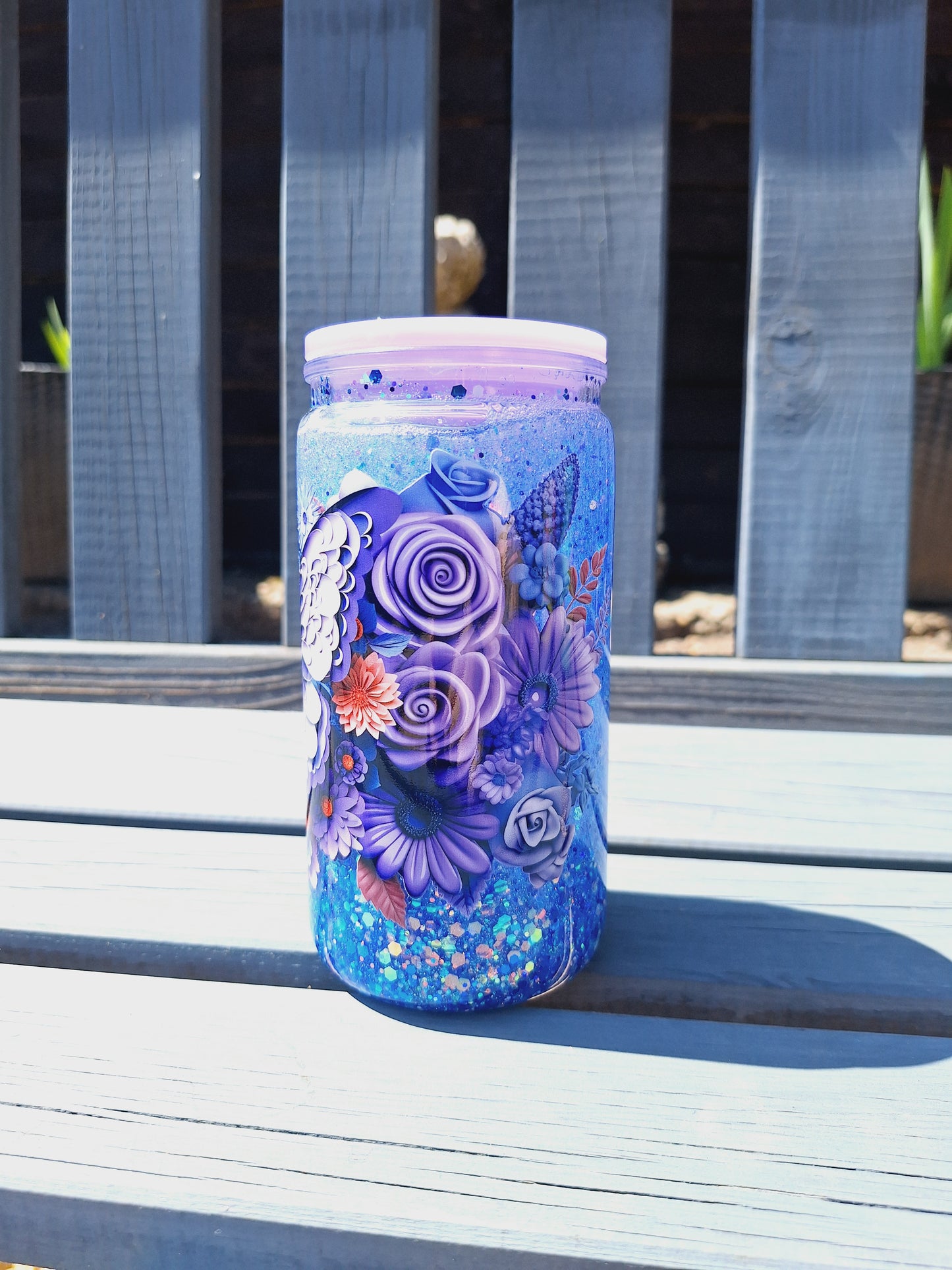 Blue Butterfly Snow Globe