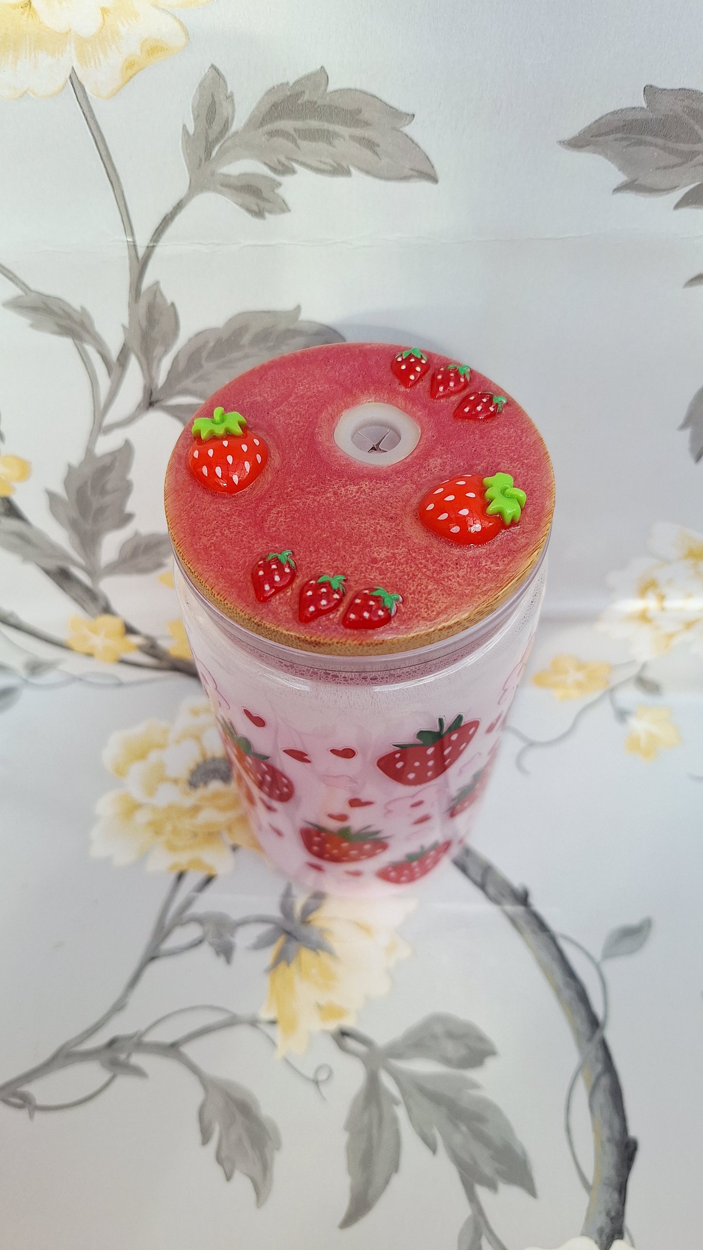 Strawberry Milkshake Inspired Snowglobe