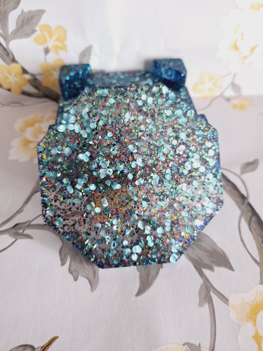 Blue Glitter Coasters