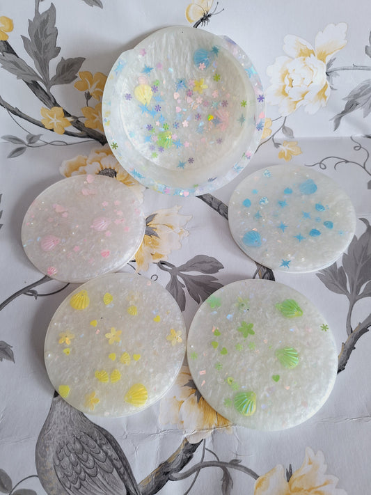 Mixed Colour Sea Shell Coasters