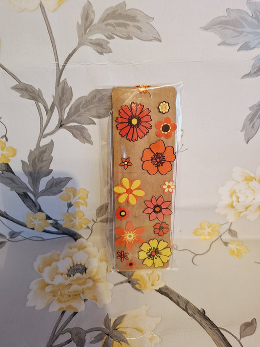 Orange & Yellow Flowers Book Mark