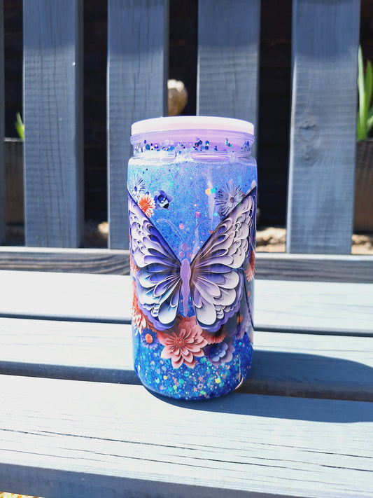 Blue Butterfly Snow Globe