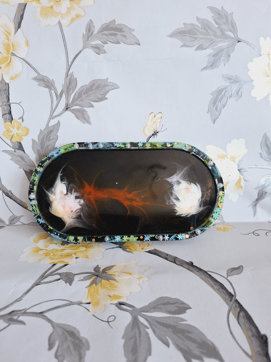 Black Bloom Trinket Tray