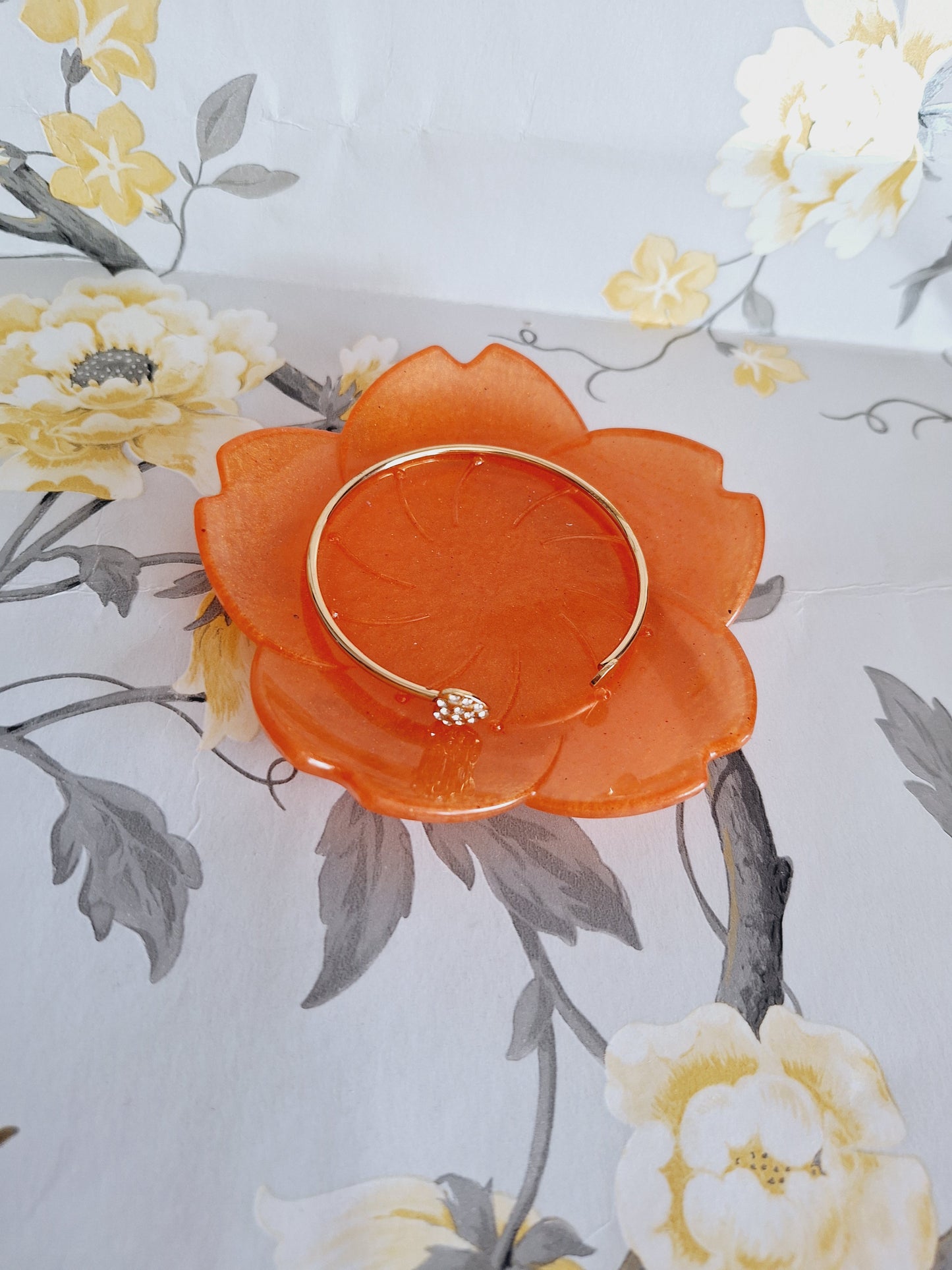 Orange Cherry Blossom Tray