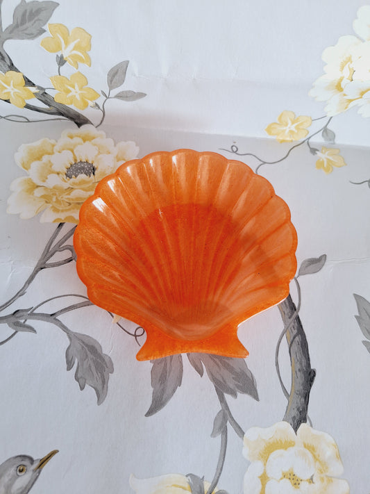 Orange Sea Shell Tray