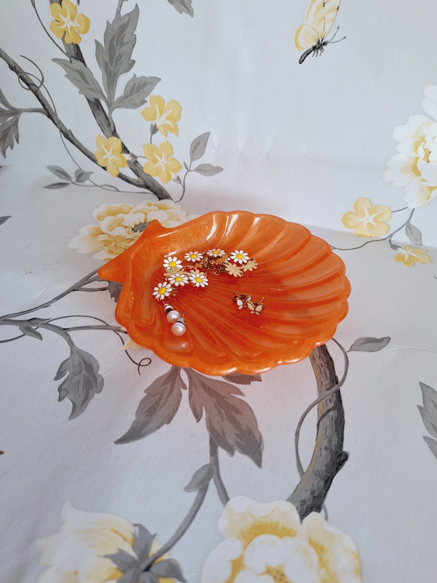 Orange Sea Shell Tray