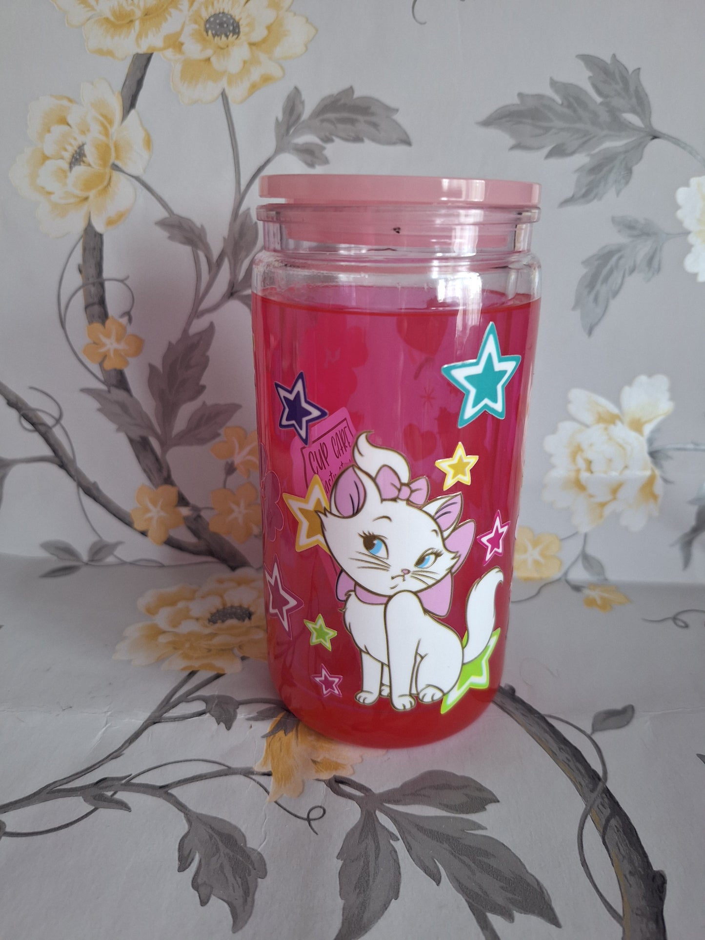 Marie Pink Swirl Acrylic Tumbler