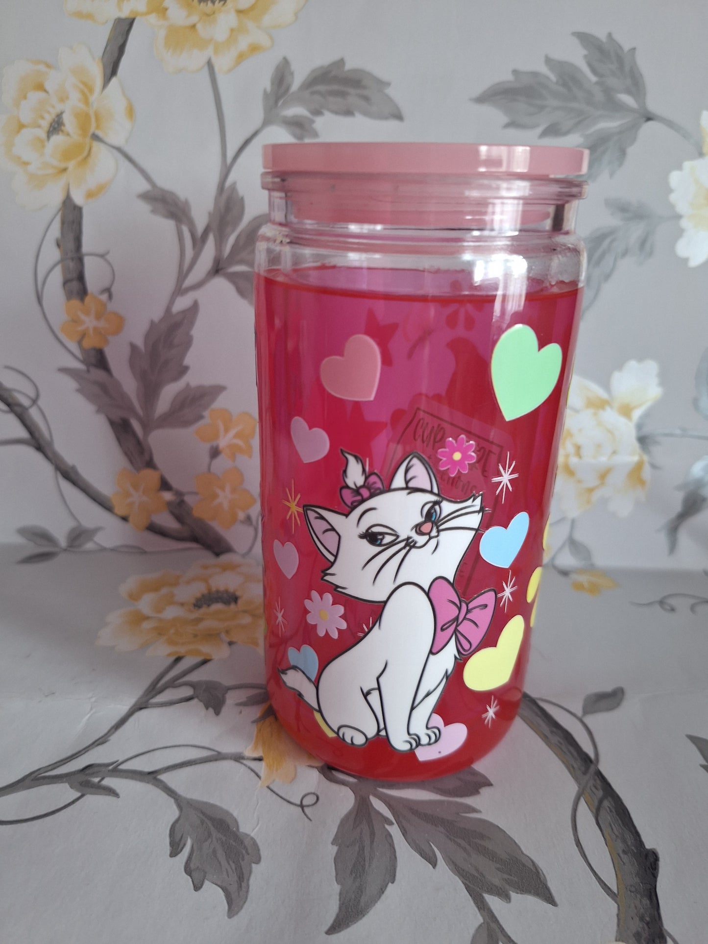 Marie Pink Swirl Acrylic Tumbler