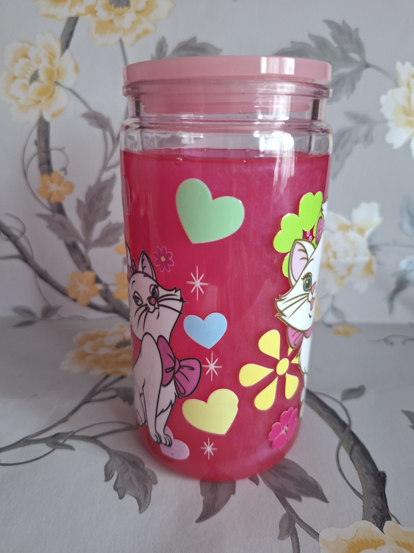 Marie Pink Swirl Acrylic Tumbler