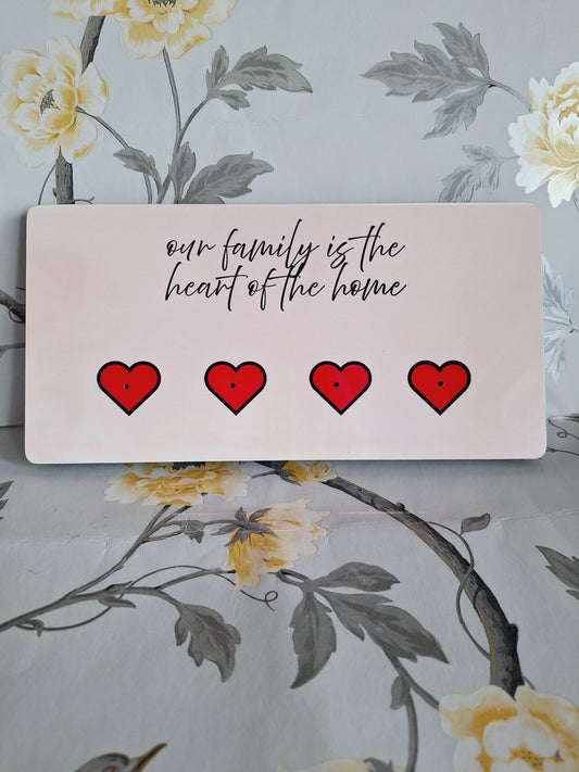 Our Family Is The Heart Of The Home Key Holder