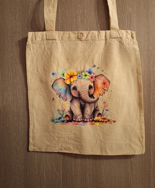 Colourful Elephant Tote Bag