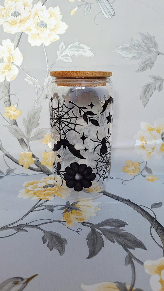 Bats & Webs Glass Tumbler